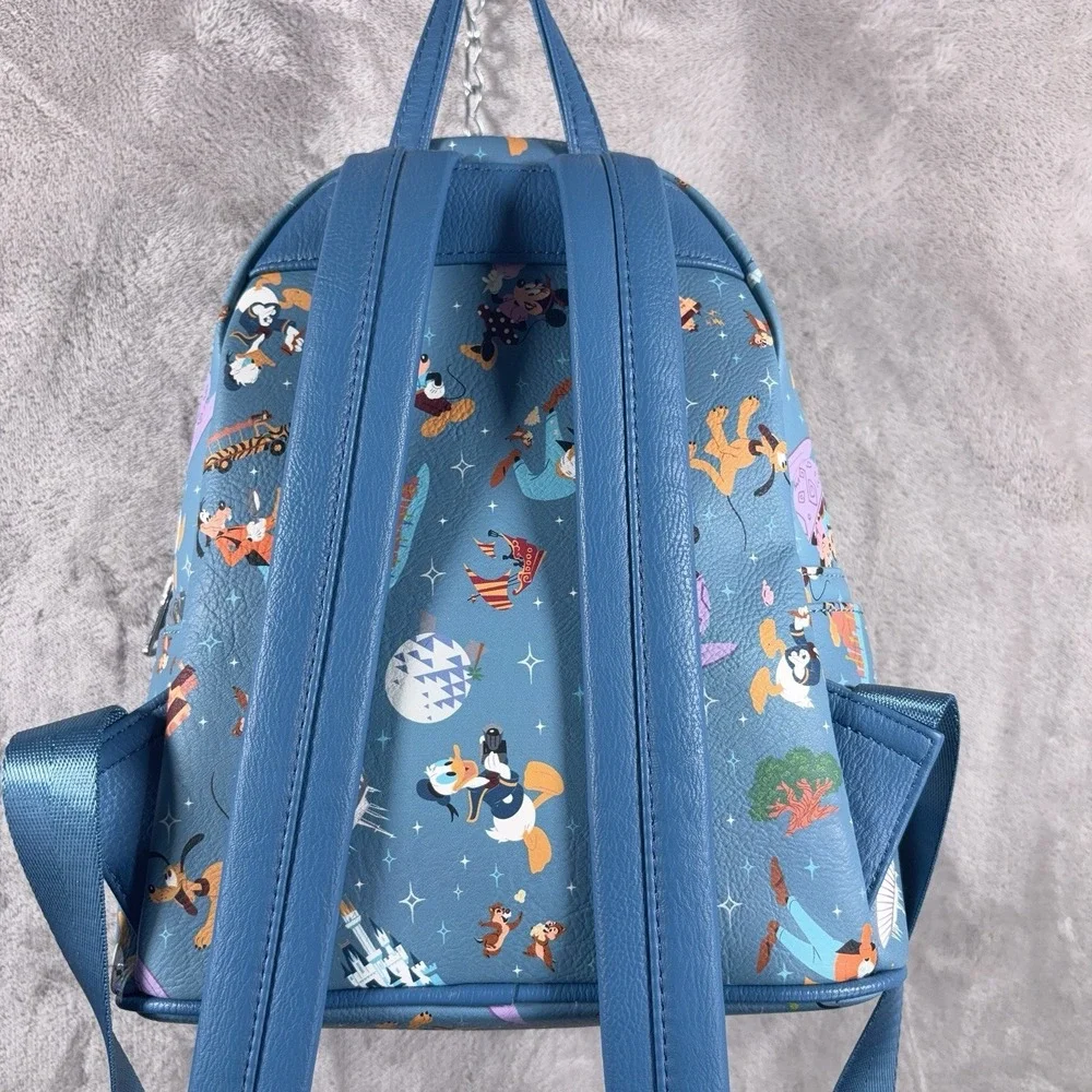 Loungefly Disney Parks Life Mickey & Friends Allover Print Mini Backpack